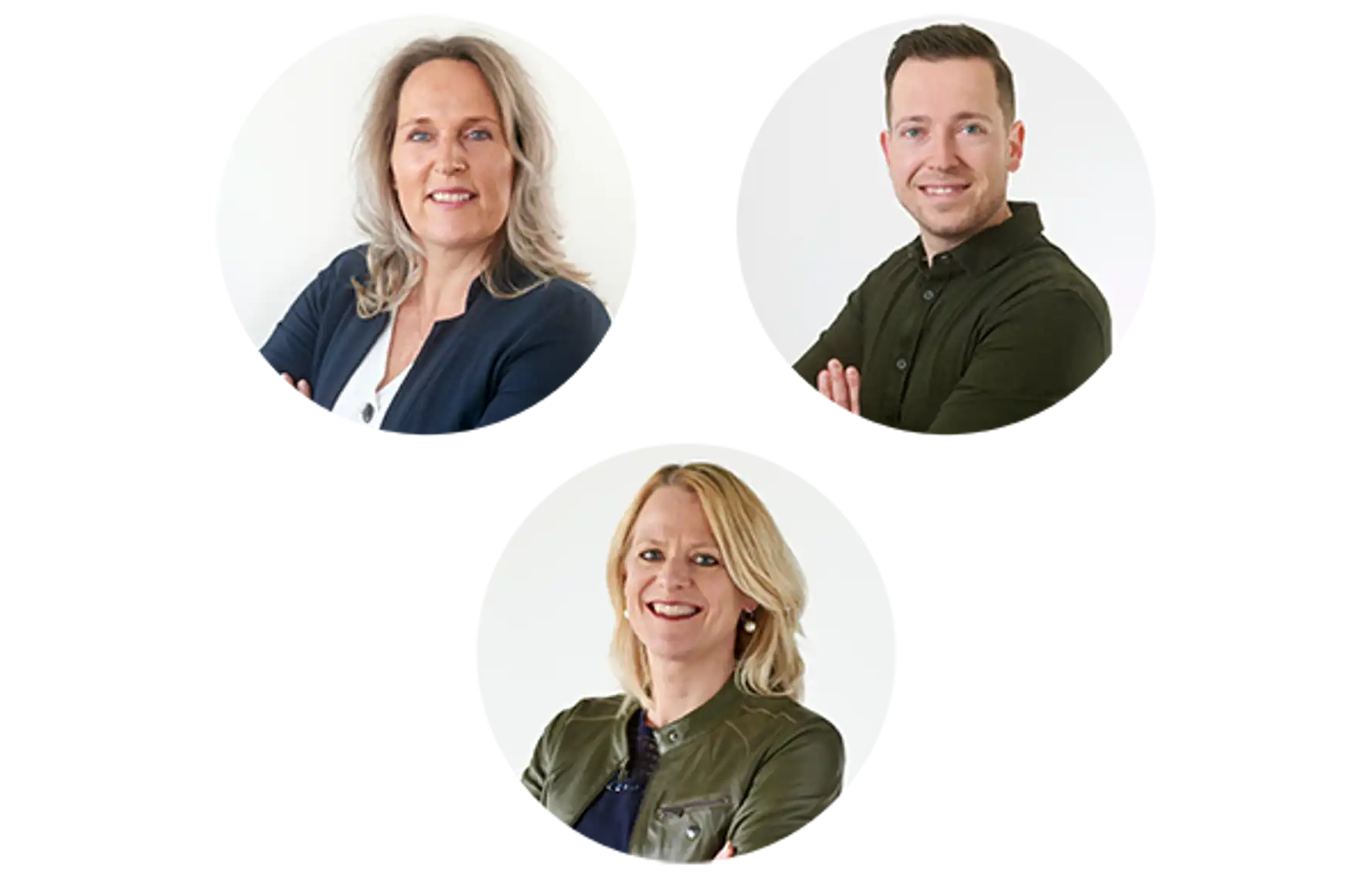 De accountmanagers Lenny, Rik en Hanneke voor co-packing en assemblage