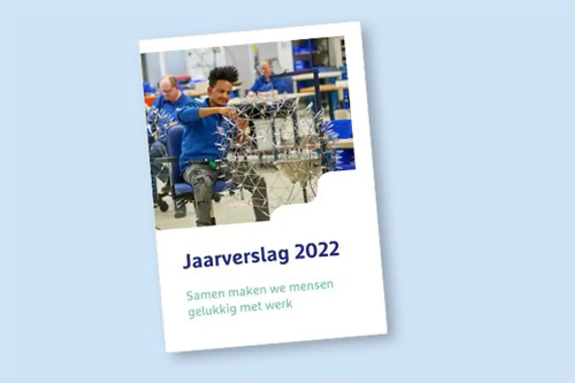 Voorbeeld van een geprinte versie van het jaarverslag